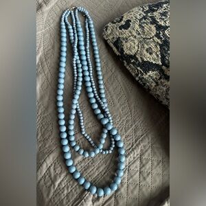 Elegant Blue Beaded Necklace
